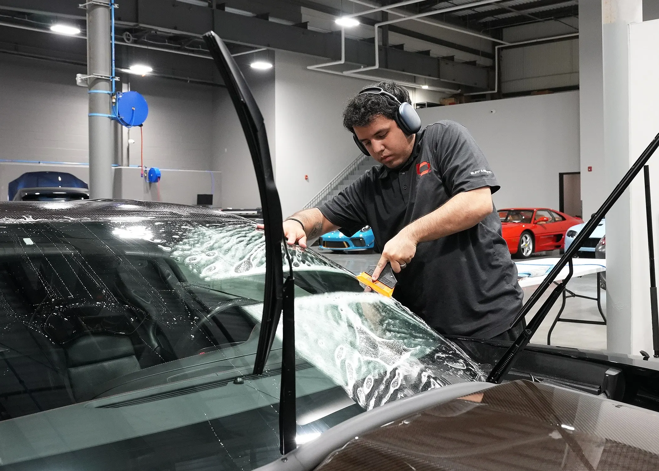Windshield protection film at Buff & Beyond
